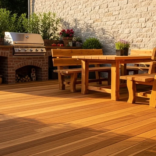 Доска террасная лиственница гладкая 45*90*5000, сорт АВС (0,45м2)