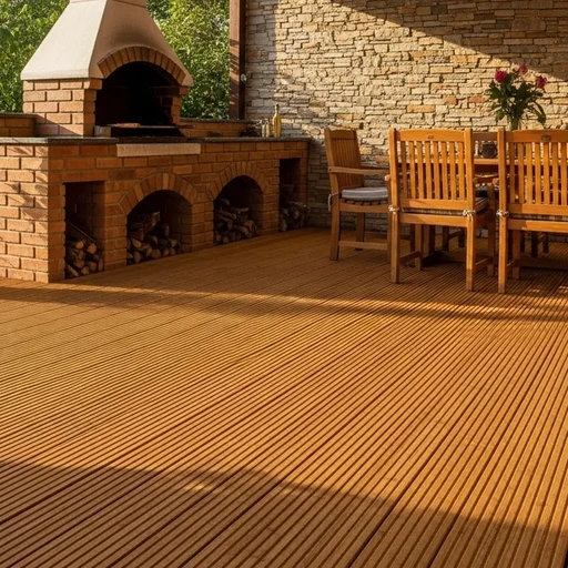 Доска террасная лиственница вельвет 28*190*4000, сорт А (0,76м2)