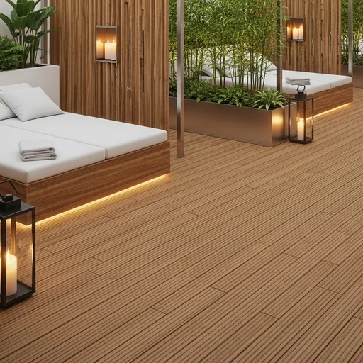 Доска террасная лиственница вельвет 45*90*4000, сорт АВС (0,36м2)