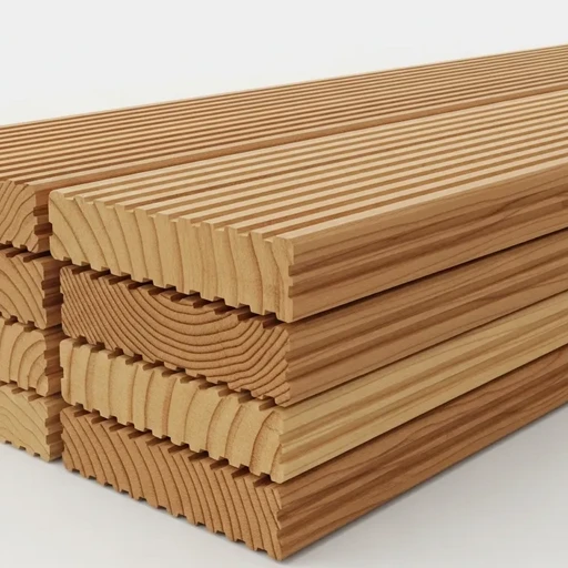 Доска террасная лиственница вельвет 45*190*4000, сорт А (0,76м2)